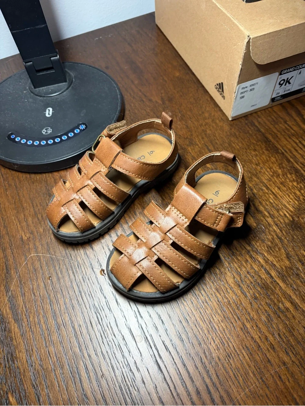 Carters Brown Kids Fisherman Sandals - Comfortable Outdoor Play Shoes